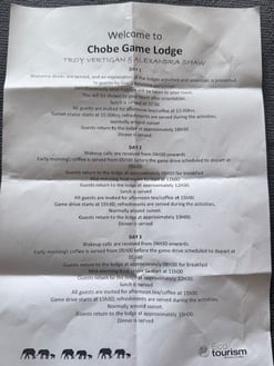 Chobe Game Lodge Activities